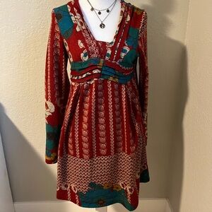 Bohemian Vintage 70s Dress